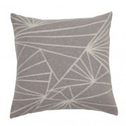 grey knitted wollen cushion with a modern pattern Frozen premuim quality knit made in Denmark