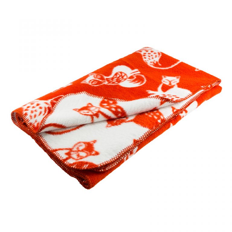 Fox Tails Blanket orange – organic cotton – Fabulous Goose Scandinavian