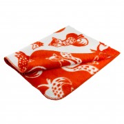 pop up of orange color in the nursery with this beautiful organic cotton soft baby blanket