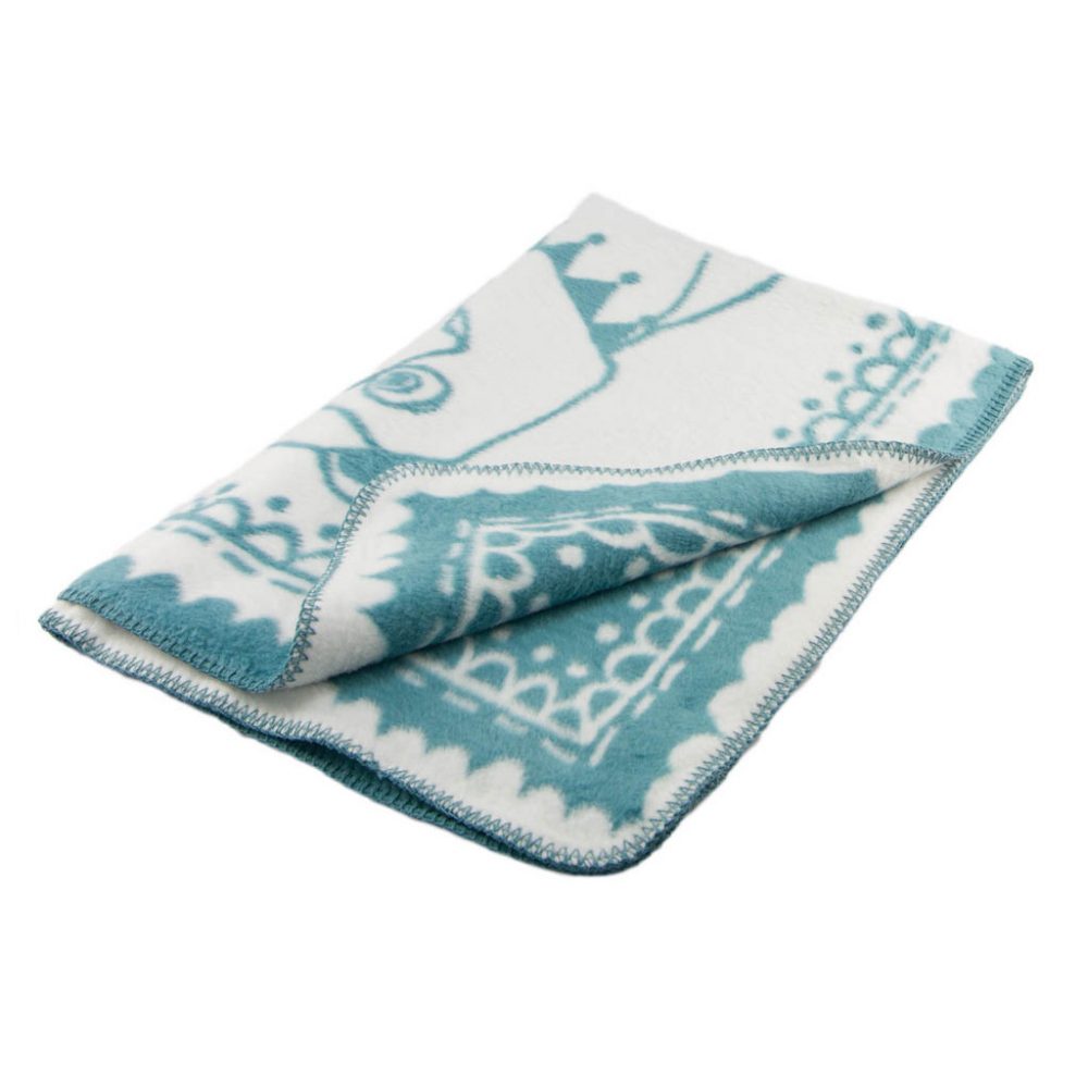 Baby Blanket Circus Bear aqua blue – organic cotton – Fabulous Goose ...