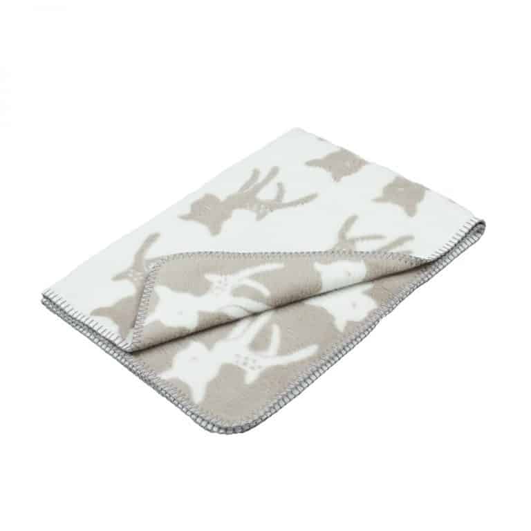 Cream and mocha designer baby blanket with bambi – Fabulous Goose ...