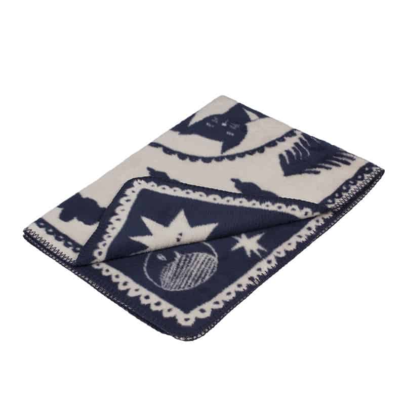 designer baby blanket in super soft organic cotton with cats