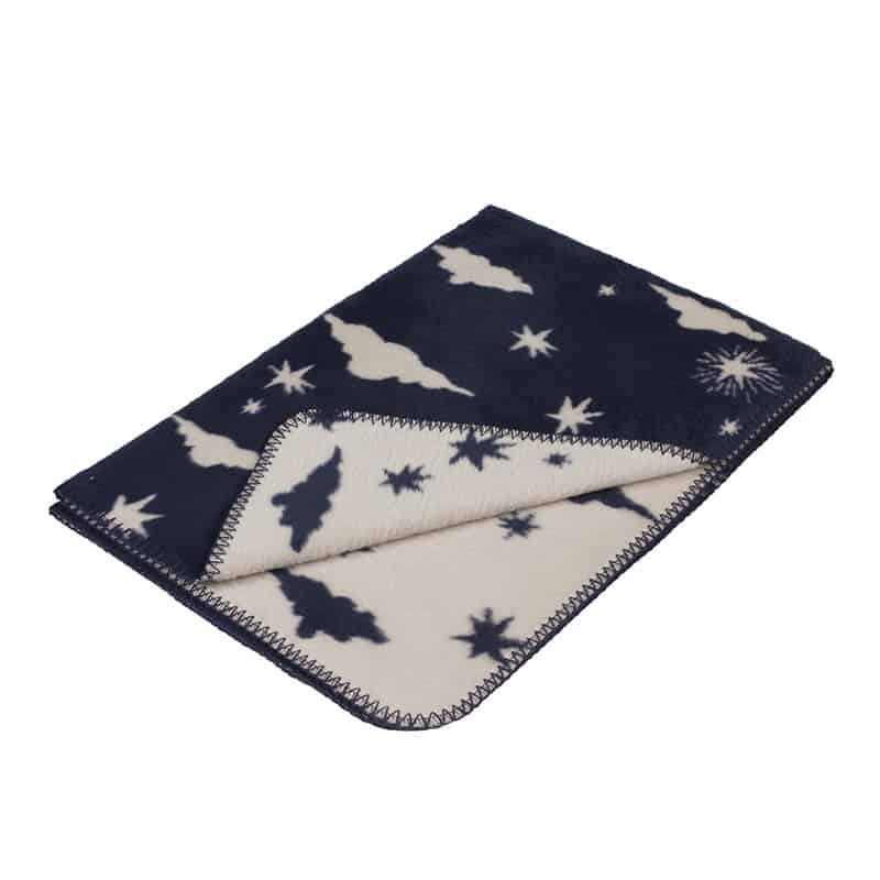soft organic cotton blanket Night sky with stars - perfect for the space theme boy room