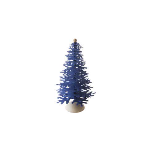 Dark blue paper Christmas tree - 3D easy to make decoration