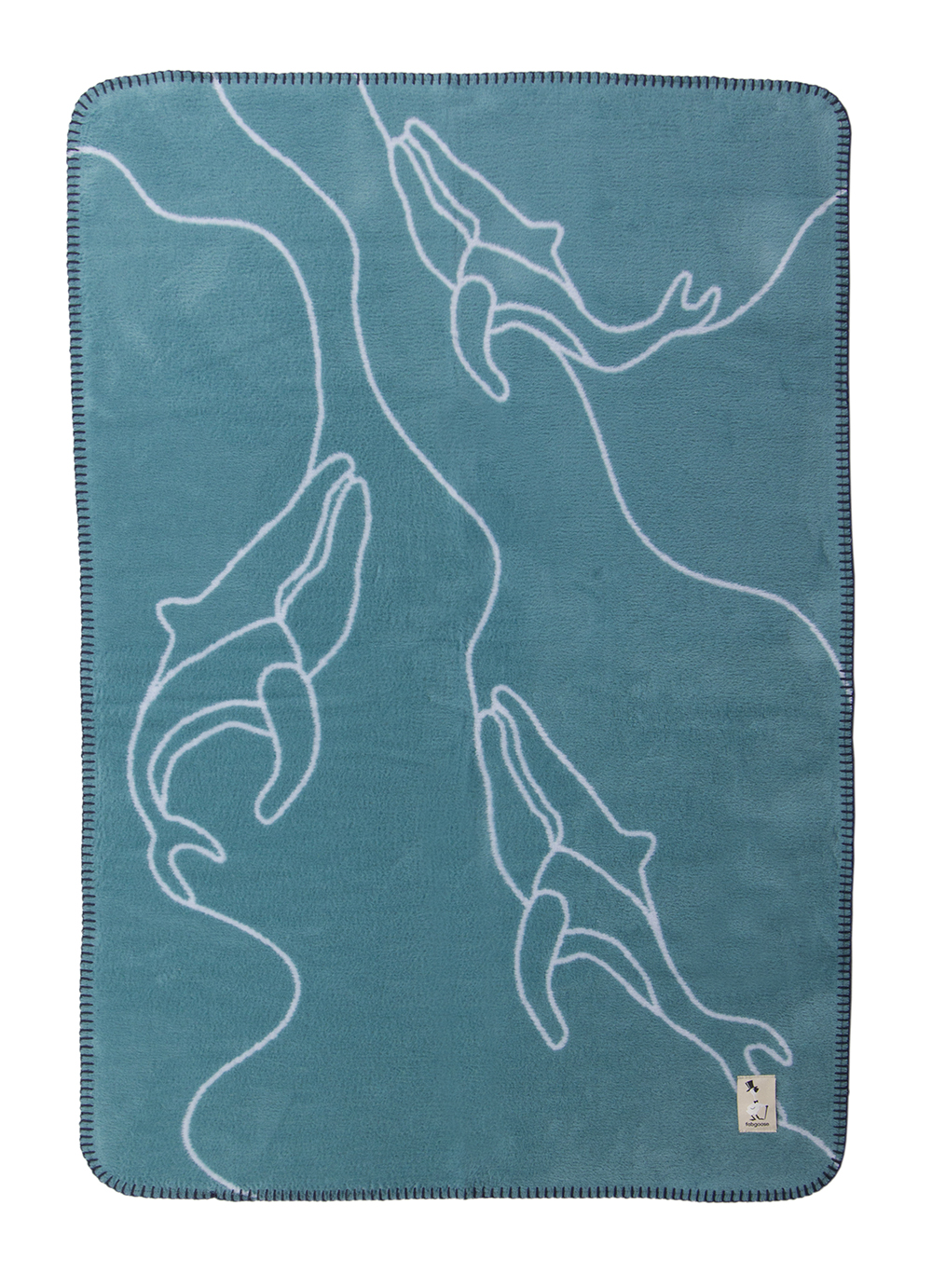 super soft organic cotton baby blanket with whales design